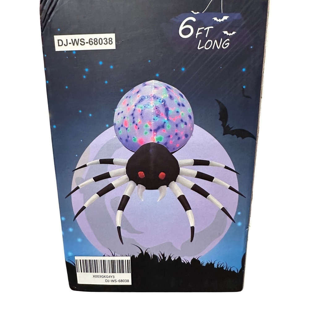 GOOSH Halloween Inflatable Spider with Light Up Butt Decoration Outdoor Yard